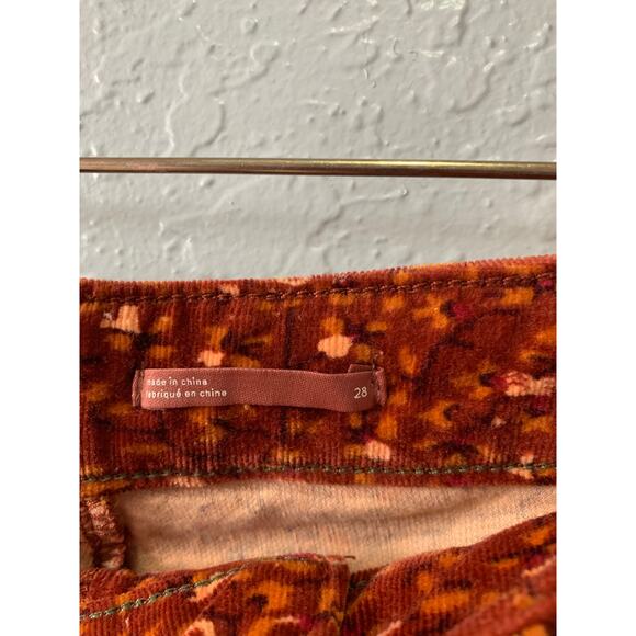 Anthropologie Pilcro Burnt Orange Corduroy High Rise Jeans Size 28 Boho - Picture 3 of 11